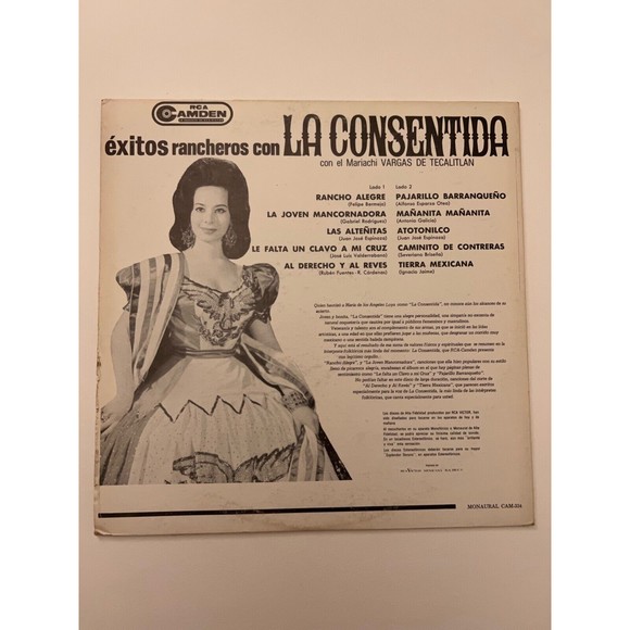 Exitos Rancheros Con La Consentida LP RCA Camden 334 VG - Picture 2 of 7